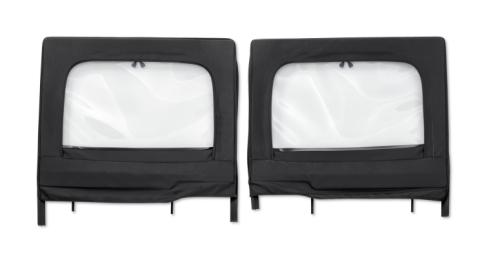 Jeep Half Doors HighRock 4x4 Element Upper Fabric Half Doors For Jeep 2020-2024 Gladiator Rear Black Diamond Pair Bestop