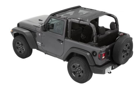 Sun Extended Safari Style Bikini Top For Jeep 2018-Current Wrangler JL 2 Door Mesh Bestop