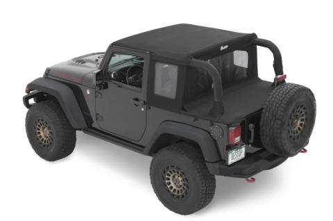 Jeep Wrangler Halftop Soft Tops For Jeep 2007-2018 Wrangler JK 2 Door Black Diamond Bestop