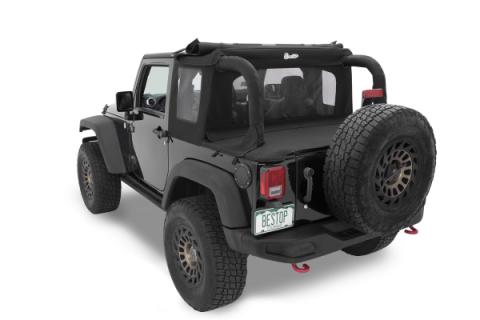 Jeep Wrangler Halftop Soft Tops For Jeep 2007-2018 Wrangler JK 2 Door Black Diamond Bestop