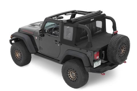 Jeep Wrangler Halftop Soft Tops For Jeep 2007-2018 Wrangler JK 2 Door Black Diamond Bestop