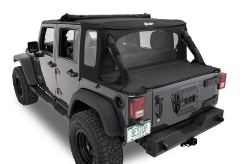 Jeep Wrangler Halftop Soft Tops For Jeep 2007-2018 Wrangler JK 4 Door Black Diamond Bestop