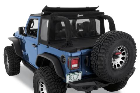 Jeep Wrangler Halftop Soft Tops For Jeep 2018-2023 Wrangler JL 2 Door Black Diamond Bestop