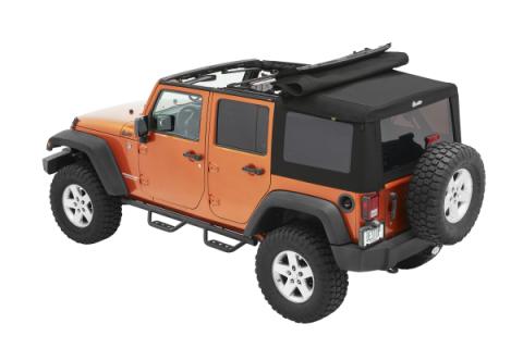 Supertop Ultra Squareback Soft Top For Jeep 2007-2018 Wrangler JK 4 Door Black Bestop