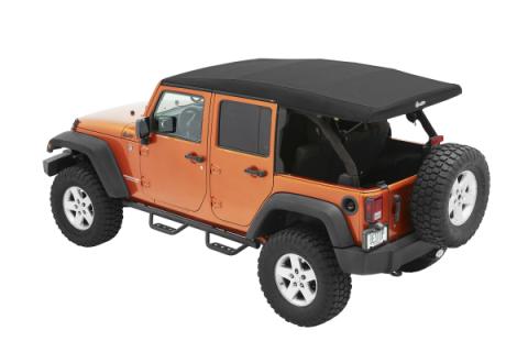 Supertop Ultra Squareback Soft Top For Jeep 2007-2018 Wrangler JK 4 Door Black Bestop
