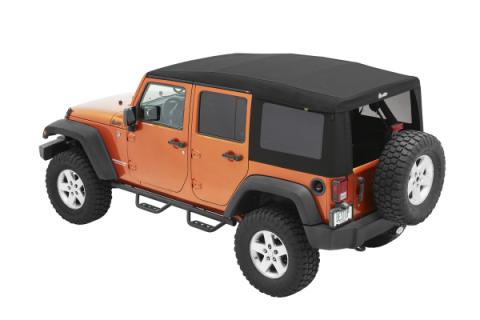 Supertop Ultra Squareback Soft Top For Jeep 2007-2018 Wrangler JK 4 Door Black Bestop