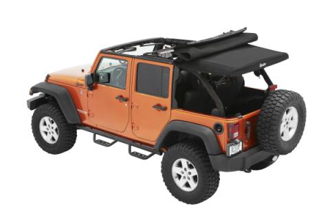 Supertop Ultra Squareback Soft Top For Jeep 2007-2018 Wrangler JK 4 Door Black Bestop