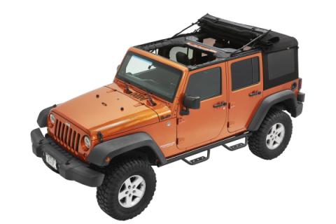 Supertop Ultra Squareback Soft Top For Jeep 2007-2018 Wrangler JK 4 Door Black Bestop