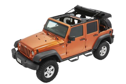 Supertop Ultra Squareback Soft Top For Jeep 2007-2018 Wrangler JK 4 Door Black Bestop