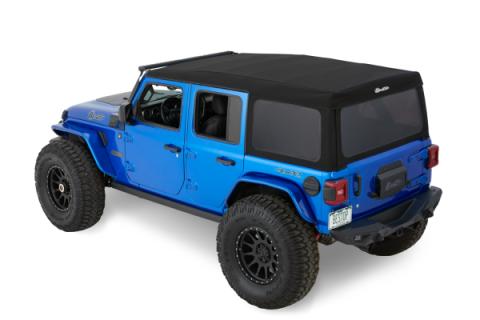 Jeep Soft Top Supertop Squareback Soft Top For Jeep 2018-Current Wrangler JL 4 Door Black Diamond Bestop