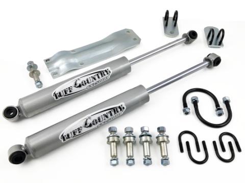 Dual Steering Stabilizer In LIne Style 69-87 Chevy/GMC Truck/69-91 Suburban/Blazer/Jimmy 1/2 & 3/4 Ton 4WD K10/K20/69-93 Dodge Truck Tuff Country