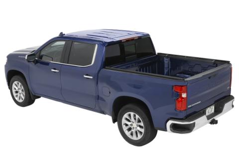 Supertop Truck Bed Cap 2 For Chevy/GMC 2019-2024 Silverado/Sierra 1500 Exc 19 Classic 6.5 Foot Black Diamond PVC Coated Sailcloth No Drill Bestop