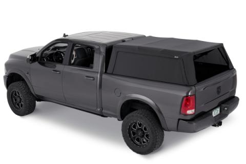 Supertop Truck Bed Cap 2 For Dodge 2009-10 Ram 1500 6.5 Foot Black Diamond PVC Coated Sailcloth No Drill Bestop