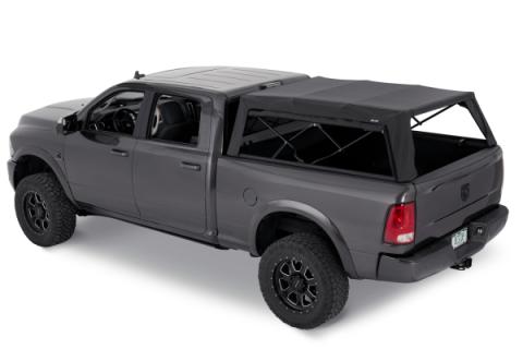 Supertop Truck Bed Cap 2 For Dodge 2009-10 Ram 1500 6.5 Foot Black Diamond PVC Coated Sailcloth No Drill Bestop
