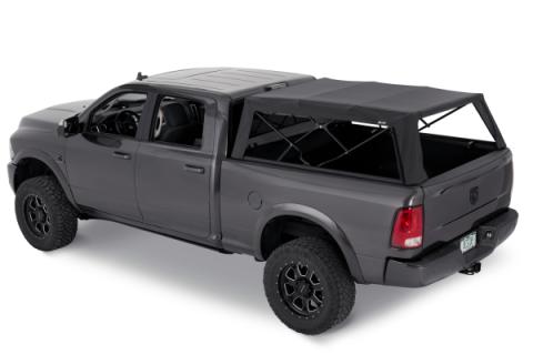Supertop Truck Bed Cap 2 For Dodge 2009-10 Ram 1500 6.5 Foot Black Diamond PVC Coated Sailcloth No Drill Bestop