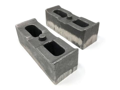 2 Inch Cast Iron Lift Blocks 01-10 Silverado 4WD/GMC Sierra 2500HD/3500HD 4WD Pair Tuff Country