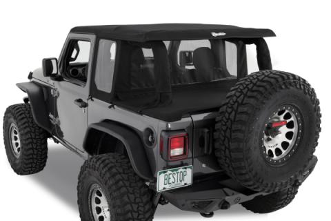 Jeep Wrangler Halftop Soft Tops For Jeep 2018-Current Wrangler JL 2 Door Black Diamond Bestop
