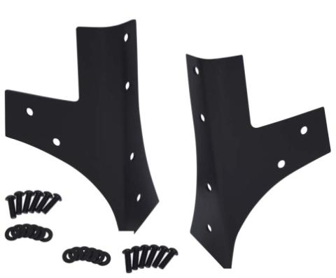 Jeep JK Windshield Supports Pair 07-18 Wrangler JK Textured Black Kentrol