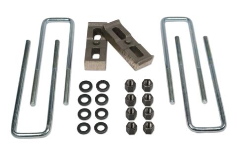 1 Inch Rear Block & U-Bolt Kit 11-19 Silverado/Sierra 2500HD/3500/3500HD 4WD Tuff Country