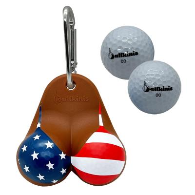 Bikini Golf Ball Holder Top Chocolate USA Ballkinis