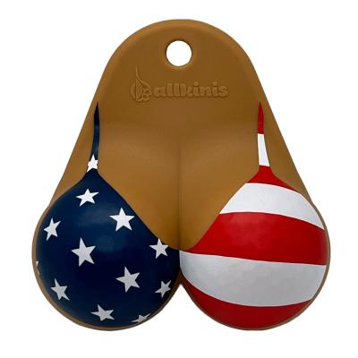 Bikini Golf Ball Holder Top Mocha USA Ballkinis