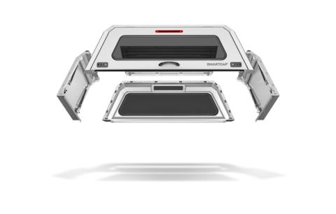 Silverado/Sierra Truck Bed Cap SmartCapEVOc Commercial OEM White For 19-24 Chevrolet Silverado/Sierra 1500 6.5 Foot Standard Bed SmartCap