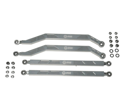 High Clearance Heavy Duty Radius Rod Set (4) - Polished 17-24 Polaris RZR Freedom Off-Road