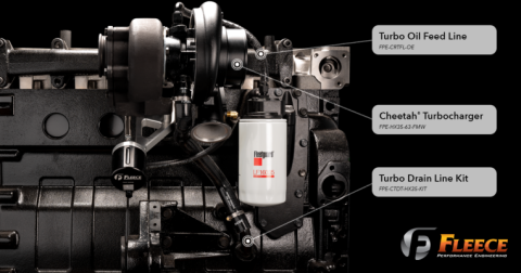 Turbocharger Drain Tube Kit for 1994-2002 5.9L Cummins Fleece Performance