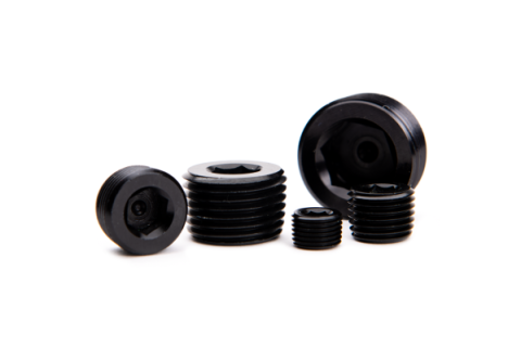 1/2 Inch NPT Hex Socket Plug Black Fleece Performance