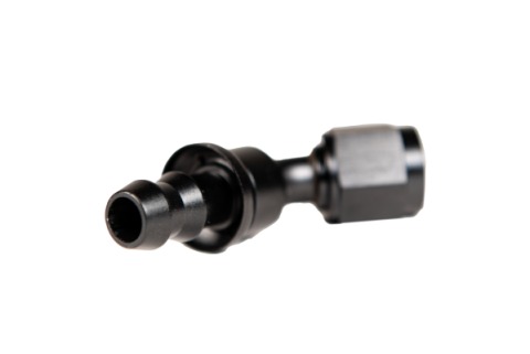 -6 45 Deg to Hose Barb Black Fleece Performance