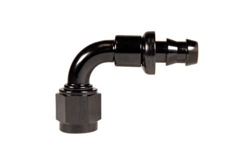 -8 90 Degree to Hose Barb Black Fleece Performance