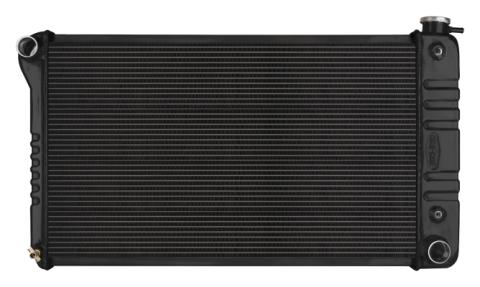 66-71 Oldsmobile 442 Aluminum Performance Radiator Black Night Rider Series Cold Case Radiators