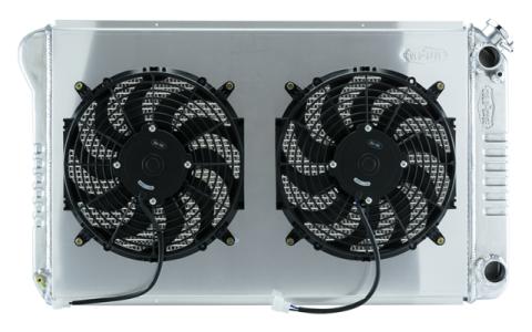 77-87 GM Truck 21 Inch LS Swap Aluminum Radiator and 14 Inch Fan Kit  Cold Case Radiators