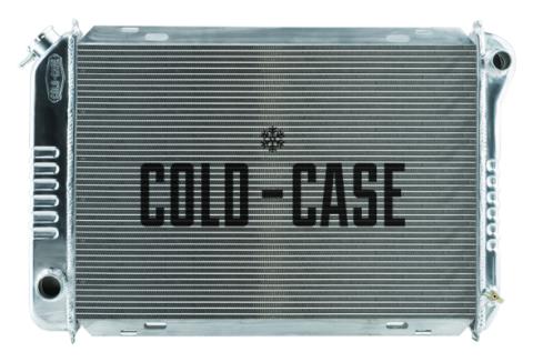 1987-1993 Ford Mustang Aluminum Radiator with 2 Rows of 1 Inch Tubes Manual Transmission Cold Case Radiators