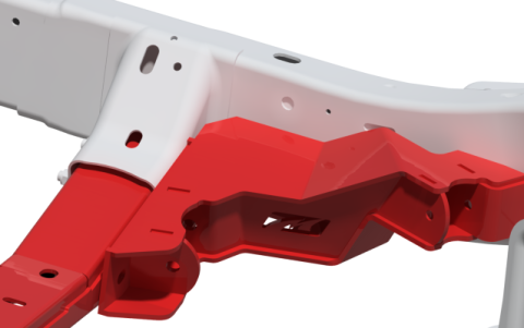 4 Link Front Suspension Brackets With Transmission Crossmember For 12-18 Jeep JKU Bare Steel Motobilt