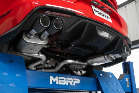 MBRP 3 Inch Cat-Back Active Exhaust With Carbon Fiber Tips Armor Pro Series For 18-23 Ford Mustang GT 5.0L MBRP