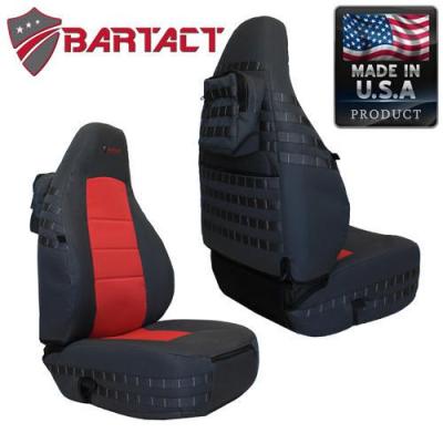 Jeep TJ Seat Covers Front 97-02 Wrangler TJ Tactical Series Black/Navy Bartact