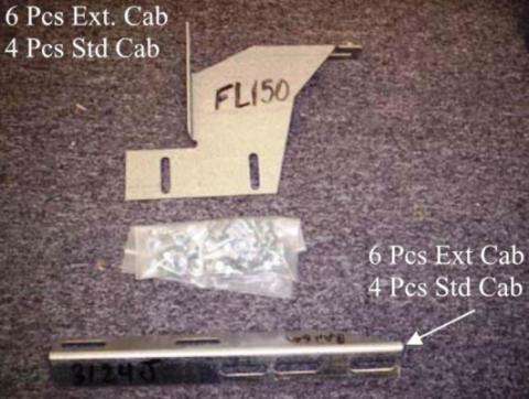 Running Board Mounting Bracket Kit For Transender Running Boards 98-11 Ford Ranger Standard Cab Heavy Gauge Steel Silver Owens Products