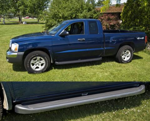 Running Board Mounting Bracket Kit For Transender Running Boards 05-11 Dodge Dakota Extended Club Cab Heavy Gauge Steel Silver Owens Products