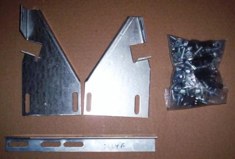 Running Board Mounting Bracket Kit For Transender Running Boards 97-03 Ford F150 Light Duty Super Cab Heavy Gauge Steel Silver Owens Products