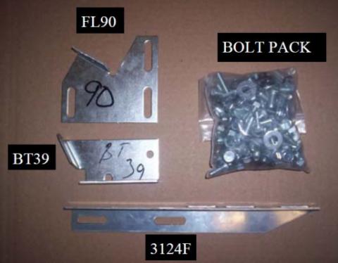 Running Board Mounting Bracket Kit For Transender Running Boards 88-00 Silverado/Sierra CK Crew Cab Heavy Gauge Steel Silver Owens Products