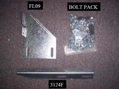 Running Board Mounting Bracket Kit For Transender Running Boards 94-01 Dodge Ram 1500 94-02 Ram 2500/3500 Standard Cab Heavy Gauge Steel Silver Owens Products