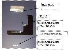 Running Board Mounting Bracket Kit For 2 Inch Drop Aluminum Boards 09-18 Ram 1500 Crew Cab Heavy Gauge Steel Black Owens Products