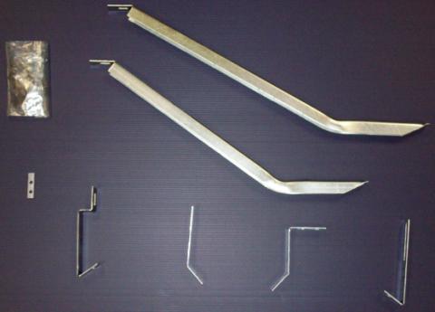 Running Board Mounting Bracket Kit For 2 Inch Drop Long/Short 148 Inch Wb Transit Boards 15-18 Ford Transit 150/250 148 Inch Heavy Gauge Steel Silver Owens Products