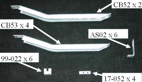 Running Board Mounting Bracket Fusion Bracket Kit 07-17 Jeep Wrangler 2 Door Heavy Gauge Steel Silver Owens Products
