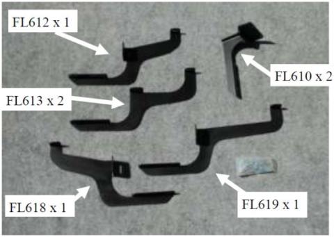 Bracket Kit 10-1366 for Mounting Owens Factory Running Boards / 4 inch Drop / 15-18 Ford Transit 150 250 Van 130 Wheel Base / Heavy Gauge Steel / Owens Products