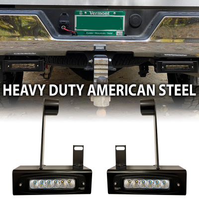 20-Present Chevy GMC 2500 3500 Chrome Series Bolt On Hitch Bar Reverse Light Kit