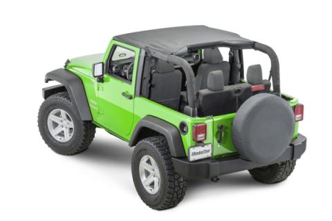 Jeep JK Bimini Top For 07-18 Jeep JK Wrangler 2 Door Black Diamond MasterTop