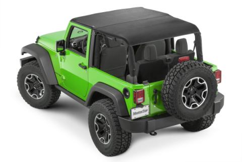Jeep JK Cable Style Bimini Top Plus For 07-09 Wrangler JK 2 Door w/Header Includes Conversion MasterTwill MasterTop