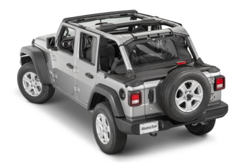 Jeep JL WindStopper/Tonneau Cover Combo 18-2024 Wrangler JL 4 Door Soft Top Black Diamond MasterTop